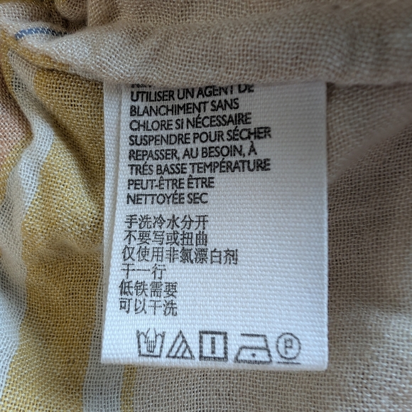 We The Free Boho Top Womens Small Plaid Loose Flowy Oversized Peasant Shirt Used - Picture 7 of 8